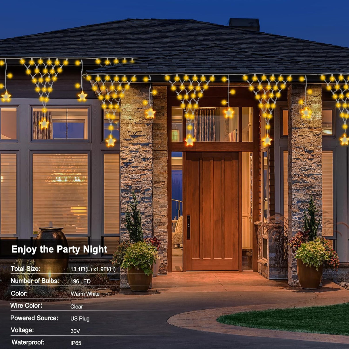 echosari Christmas Star Net Lights