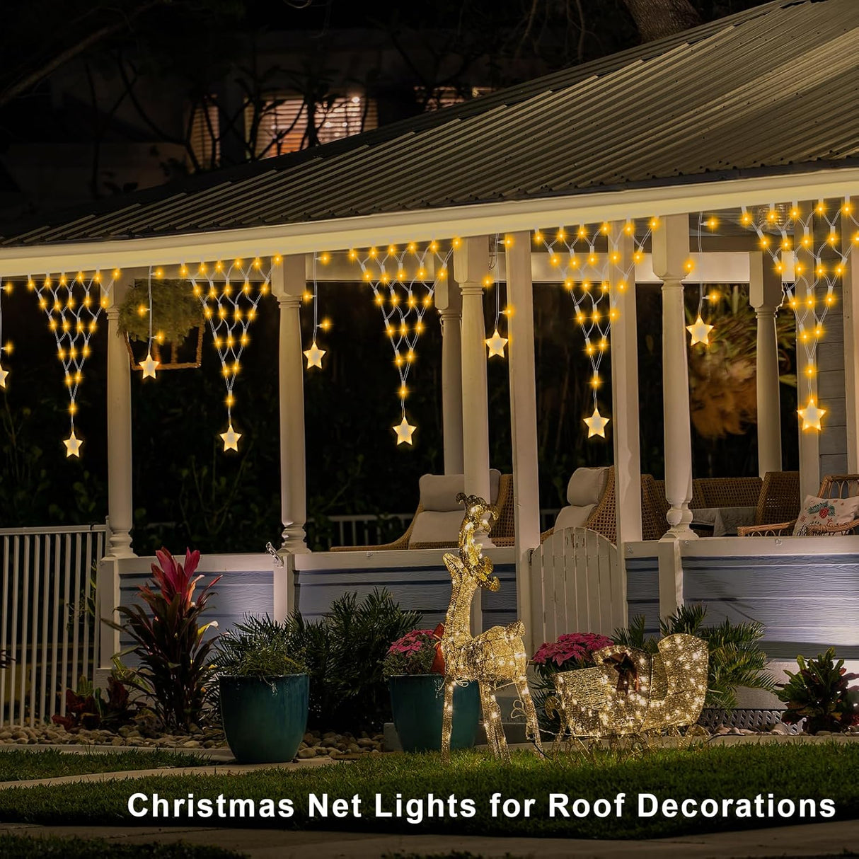 echosari Christmas Star Net Lights