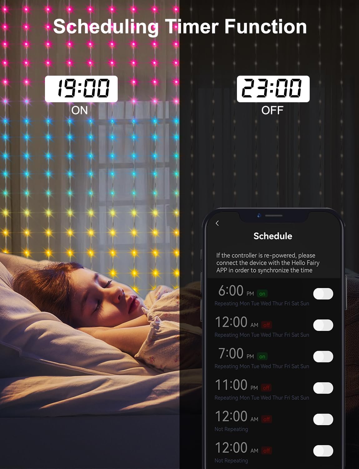 echosari Smart Curtain Lights