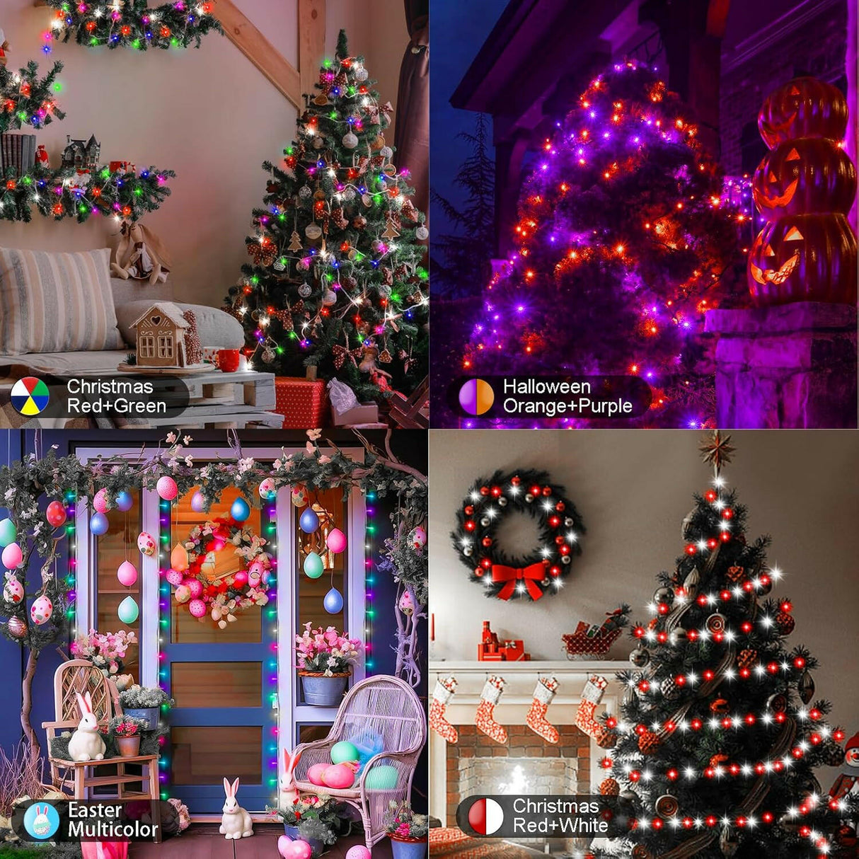 echosari Christmas String Lights (Clear Wire)