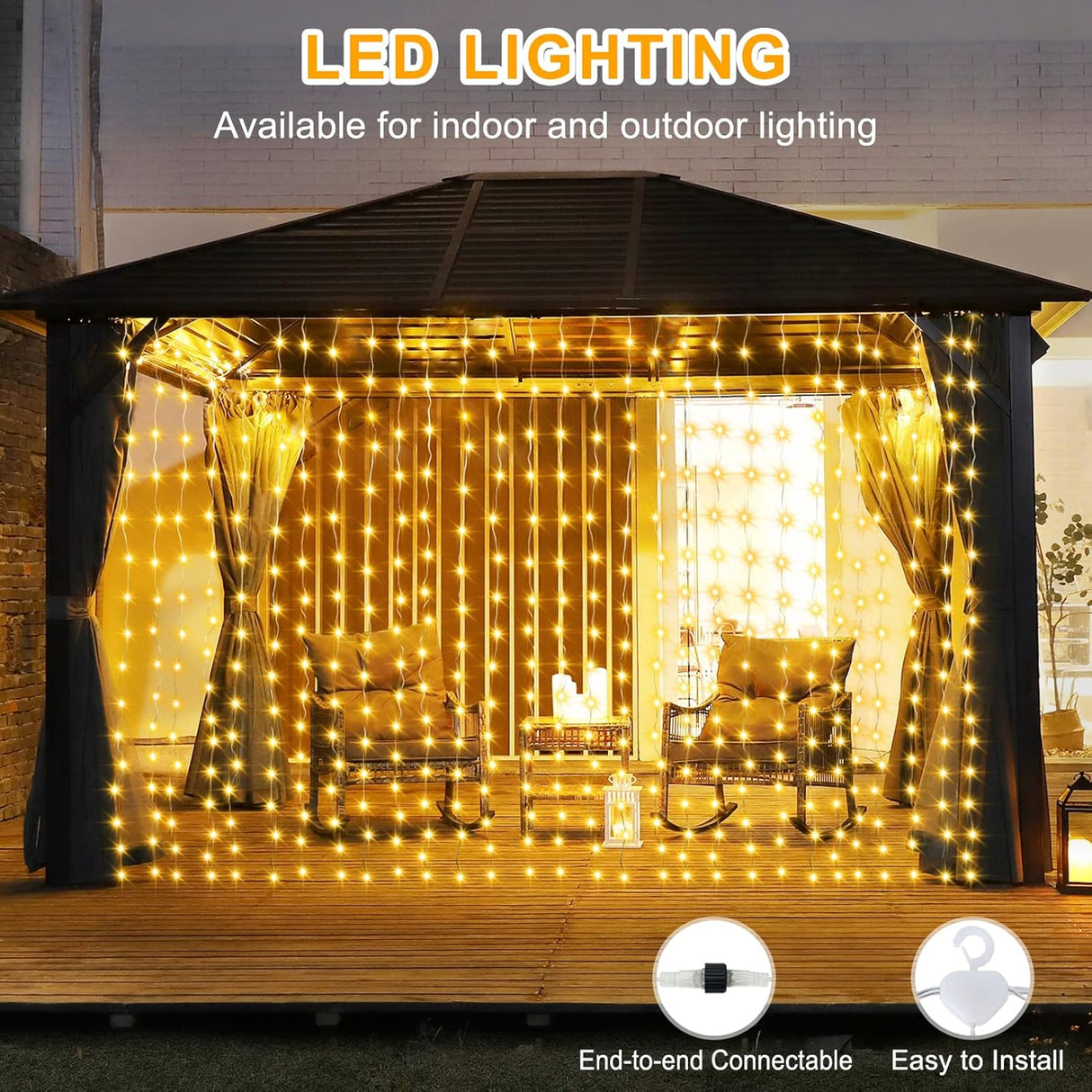 echosari Curtain Lights
