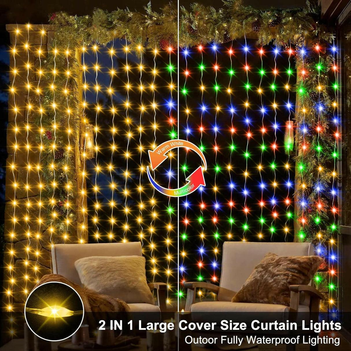 echosari Curtain Lights