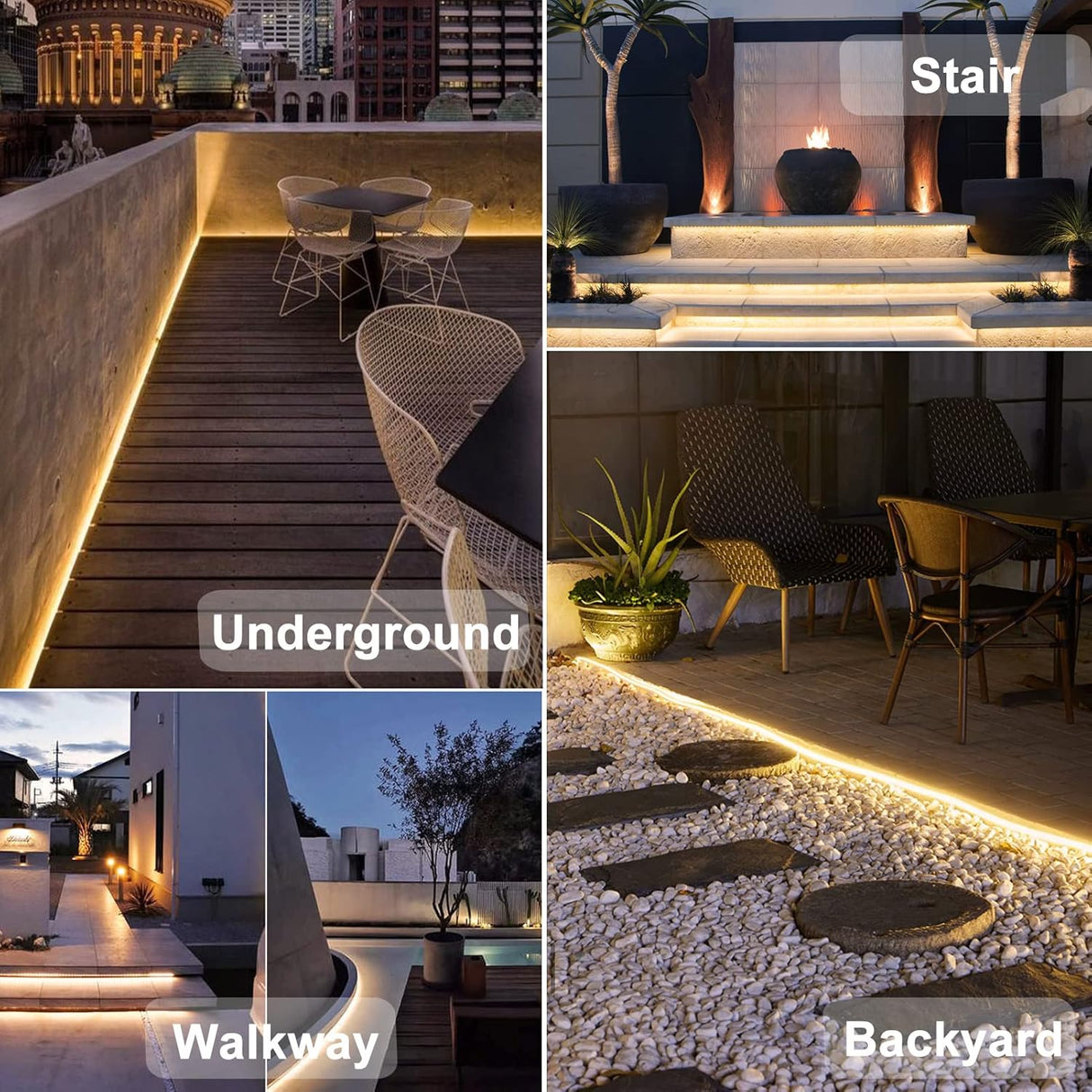echosari 16.4ft Solar Strip Lights Outdoor