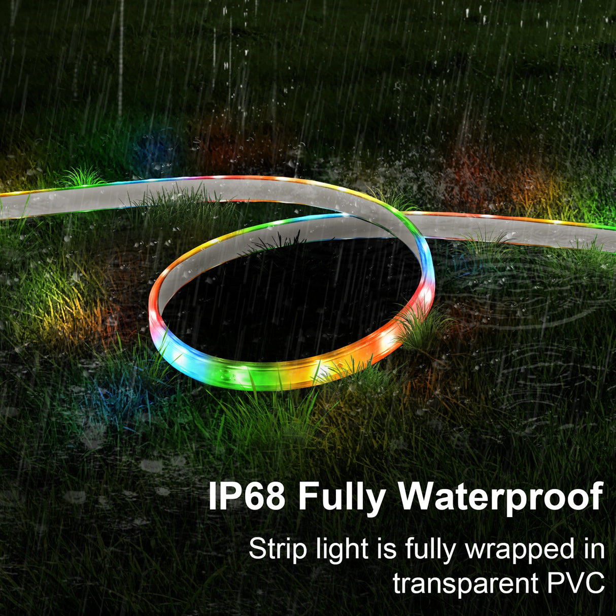 echosari 32.8Ft Solar Outdoor LED Strip Lights