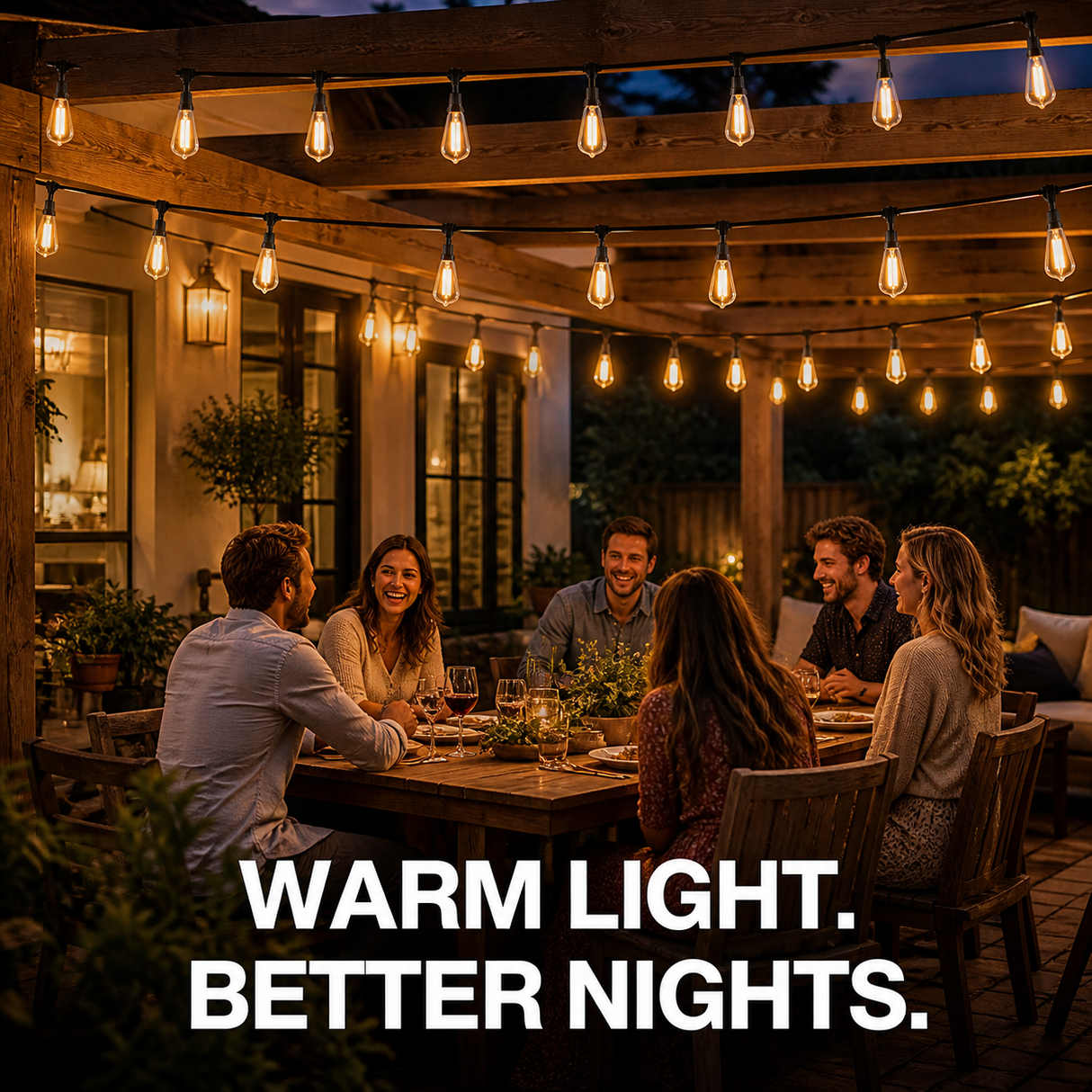 ECHOSARI 200ft Length ST38 Outdoor String Lights
