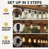 ECHOSARI 200ft Length ST38 Outdoor String Lights