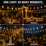 ECHOSARI 200ft Length ST38 Outdoor String Lights