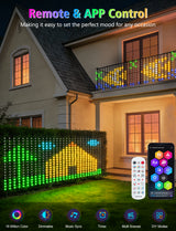 Echosari RGBIC Smart LED Mesh Net Lights Outdoor
