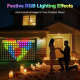 Echosari RGBIC Smart LED Mesh Net Lights Outdoor