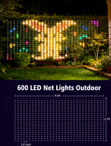 Echosari RGBIC Smart LED Mesh Net Lights Outdoor