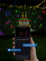 Echosari RGBIC Smart LED Mesh Net Lights Outdoor