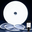 echosari cool white neon rope light coil with power adapter