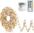 echosari warm white strip light coil with battery box and remote