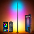 echosari colorful corner floor lamp with app screen, remote and packaging