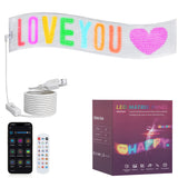echosari AI Voice Pixel LED Message Sign - Transparent variant with see-through design