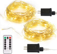 echosari warm fairy light coils with plug-in adapters and remote
