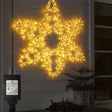echosari warm decorative snowflake light on an exterior wall with adapter
