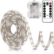 echosari cool white LED strip coil with battery box and remote