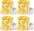 echosari four warm fairy light coils with clear battery boxes