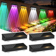 echosari RGB solar fence lights outdoors
