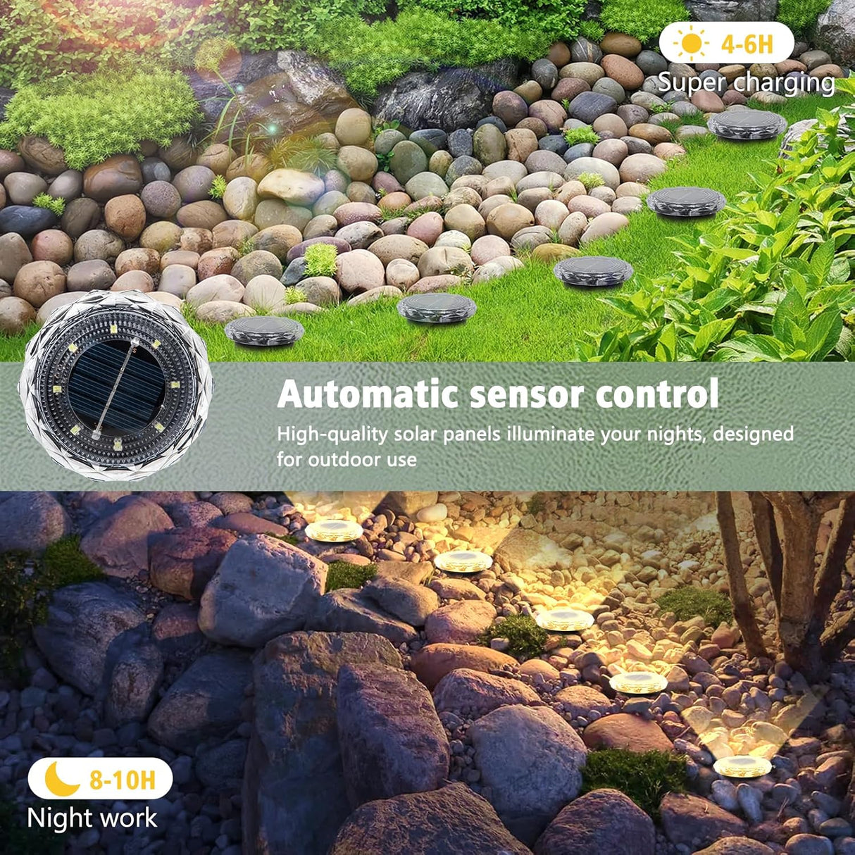 echosari Solar Lights for Outside