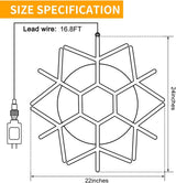 echosari 24-inch LED Christmas Snowflake Window Lights