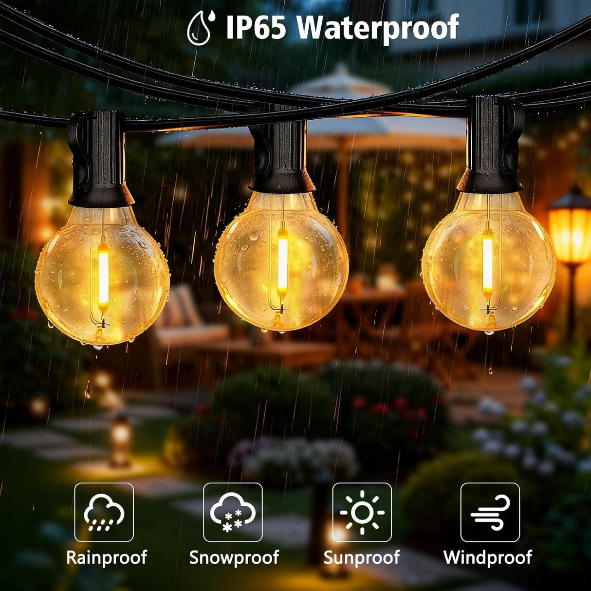 echosari Outdoor G40 String Lights