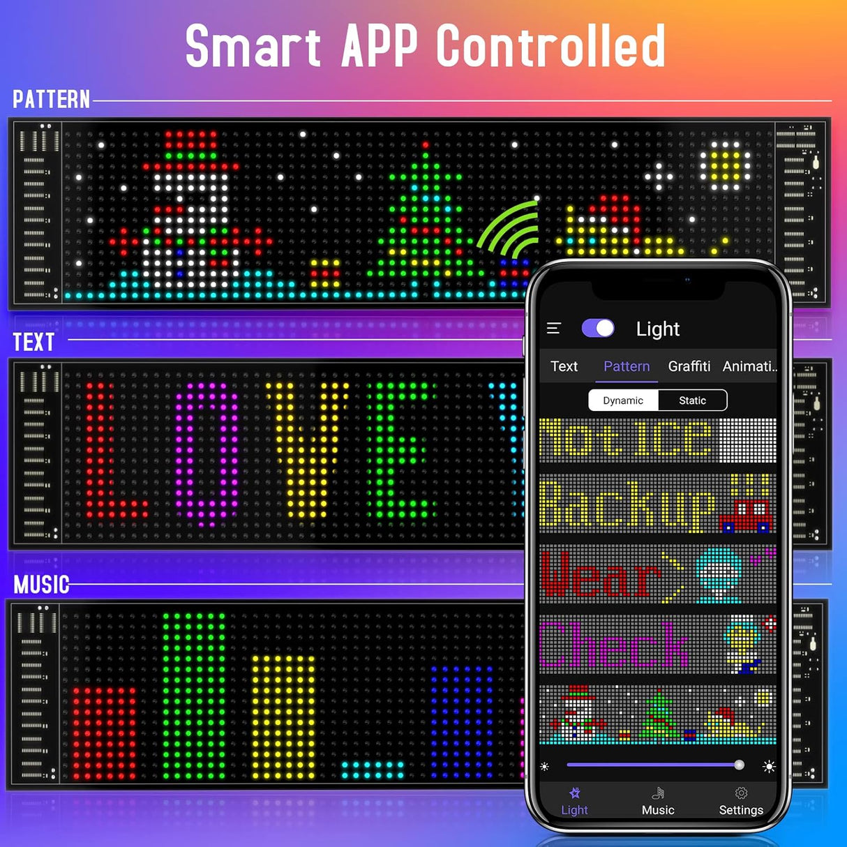 Flexible LED pixel sign bendable design - can conform to curved surfaces