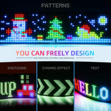 LED message sign controlled via smartphone Bluetooth app interface