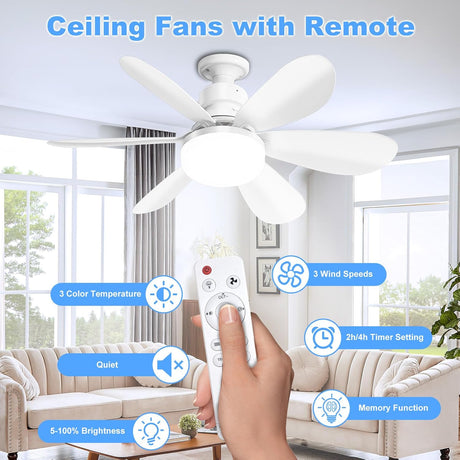 Remote control features for echosari ceiling fan - 3 color temperatures, 3 speeds, timer
