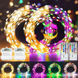 echosari battery fairy light coils with battery boxes and color remote