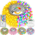 echosari clear-wire Christmas string lights with remote and battery box