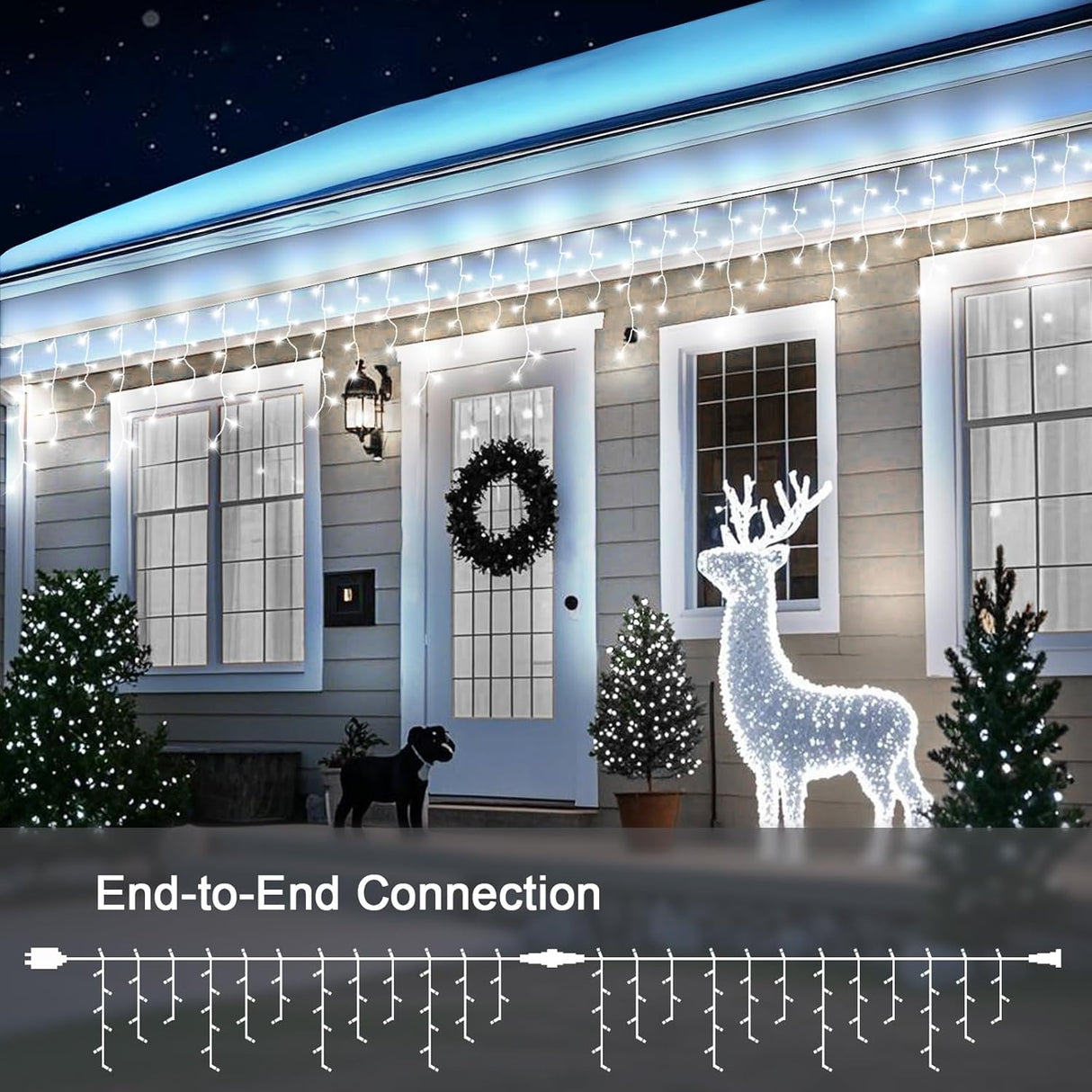 echosari Christmas Icicle Lights