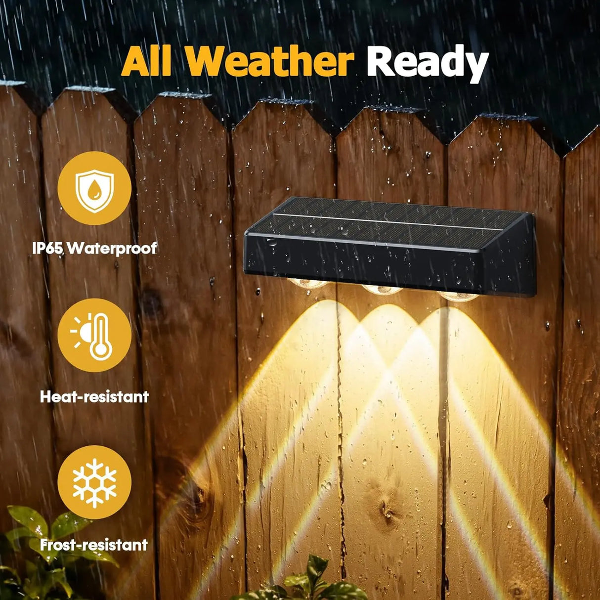 IP65 waterproof solar fence light