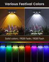 Solar fence light color modes