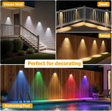 Solar lights for walls decks fences and pools