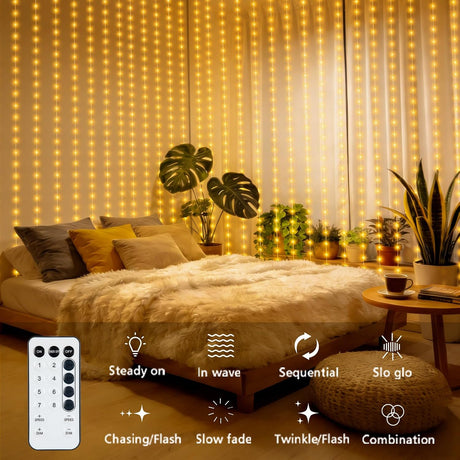 Eight lighting modes with remote control