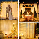 Curtain lights for weddings, holidays and home decor