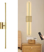 echosari gold wall sconce with vertical light bar and remote-control scene