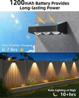 1200mAh solar wall light charging and runtime